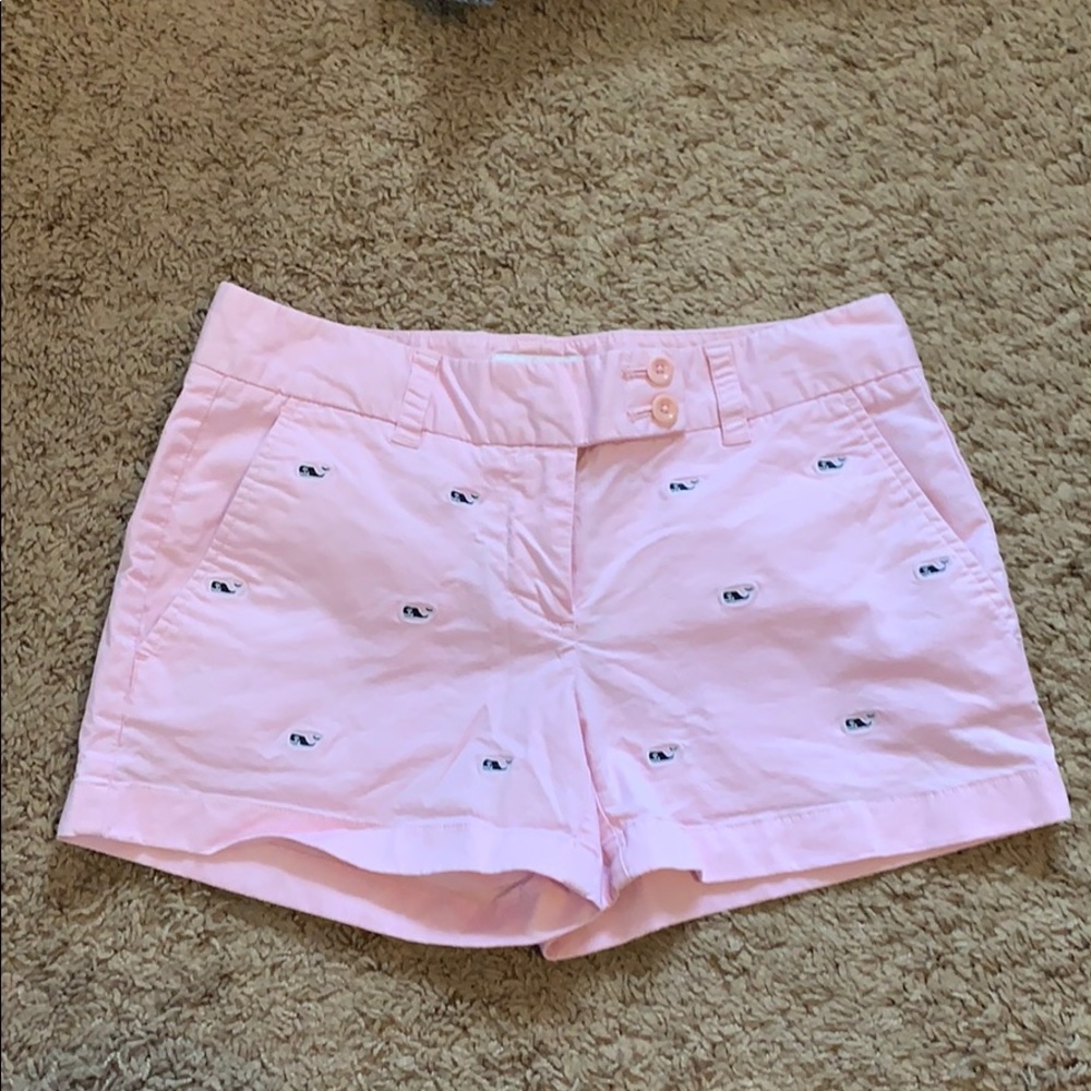 Pink vineyard vines whale shorts